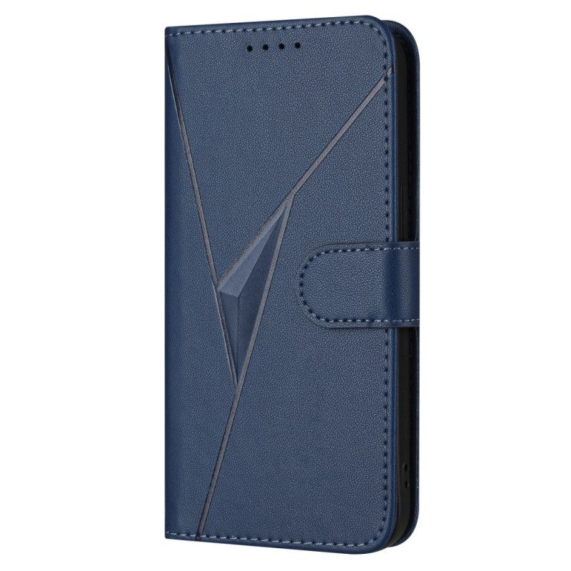 Läderskal Fodral iPhone 17 Pro Max Triangelmönster