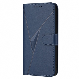 Läderskal Fodral iPhone 17 Pro Max Triangelmönster