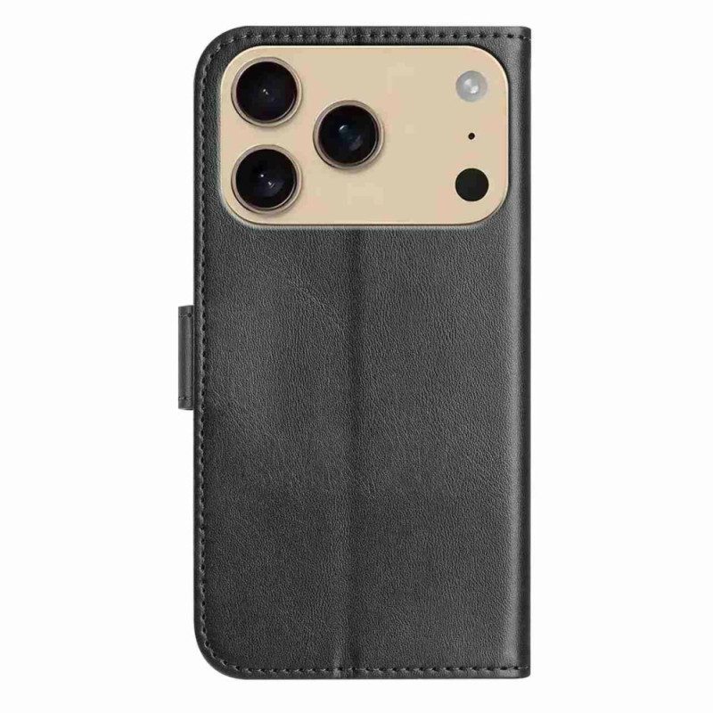 Läderskal Fodral iPhone 17 Pro S-design Med Snodd