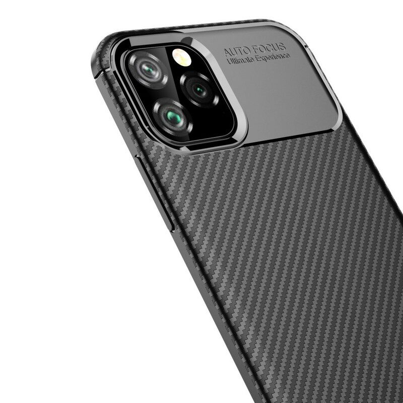 Mobilskal För iPhone 11 Pro Flexibel Kolfiberstruktur