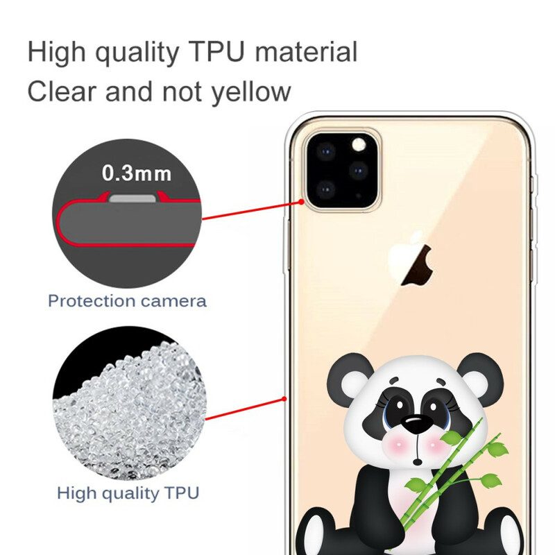 Mobilskal För iPhone 11 Pro Max Transparent Sad Panda