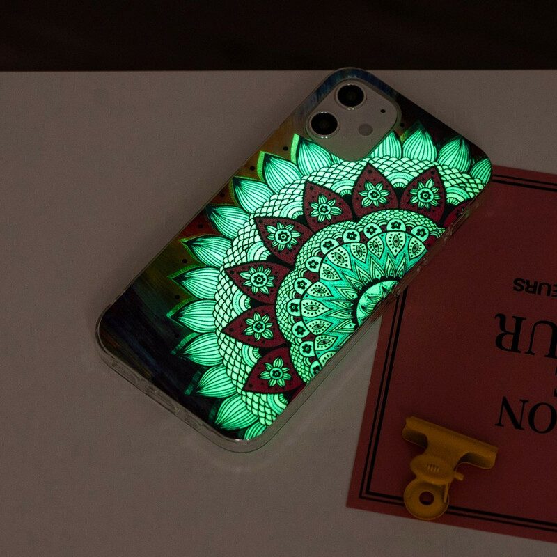 Mobilskal För iPhone 12 Mini Fluorescerande Färgglada Mandala