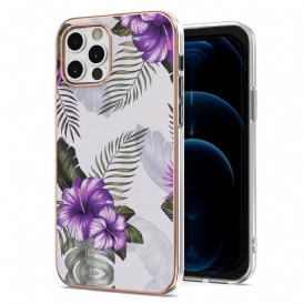 Mobilskal För iPhone 12 / 12 Pro Lila Blommor