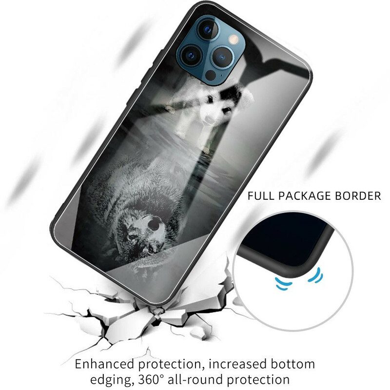 Mobilskal För iPhone 13 Pro Puppy Dream Härdat Glas