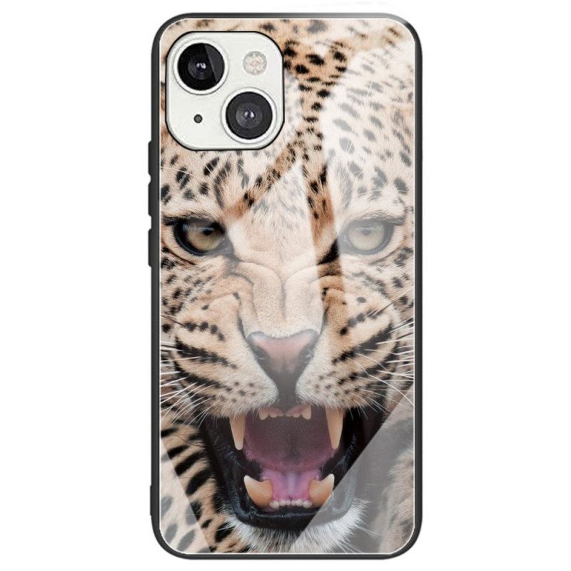 Mobilskal För iPhone 14 Leopardhärdat Glas