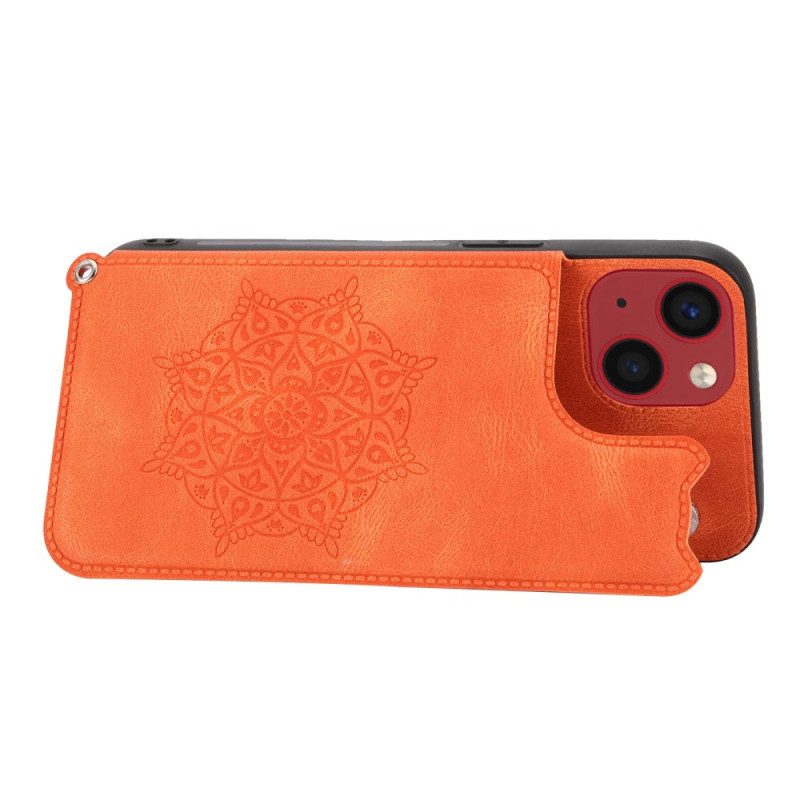 Mobilskal För iPhone 14 Med Kedjar Mandala Remskorthållare