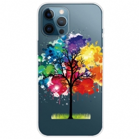 Mobilskal För iPhone 14 Pro Transparent Akvarellträd