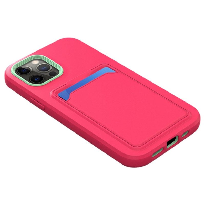 Mobilskal För iPhone 14 Pro Tvåfärgad Korthållare