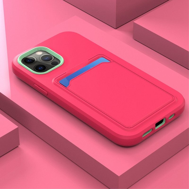 Mobilskal För iPhone 14 Pro Tvåfärgad Korthållare