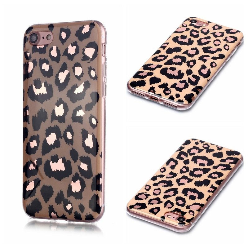 Mobilskal För iPhone SE 3 / SE 2 / 8 / 7 Marmor I Leopardstil