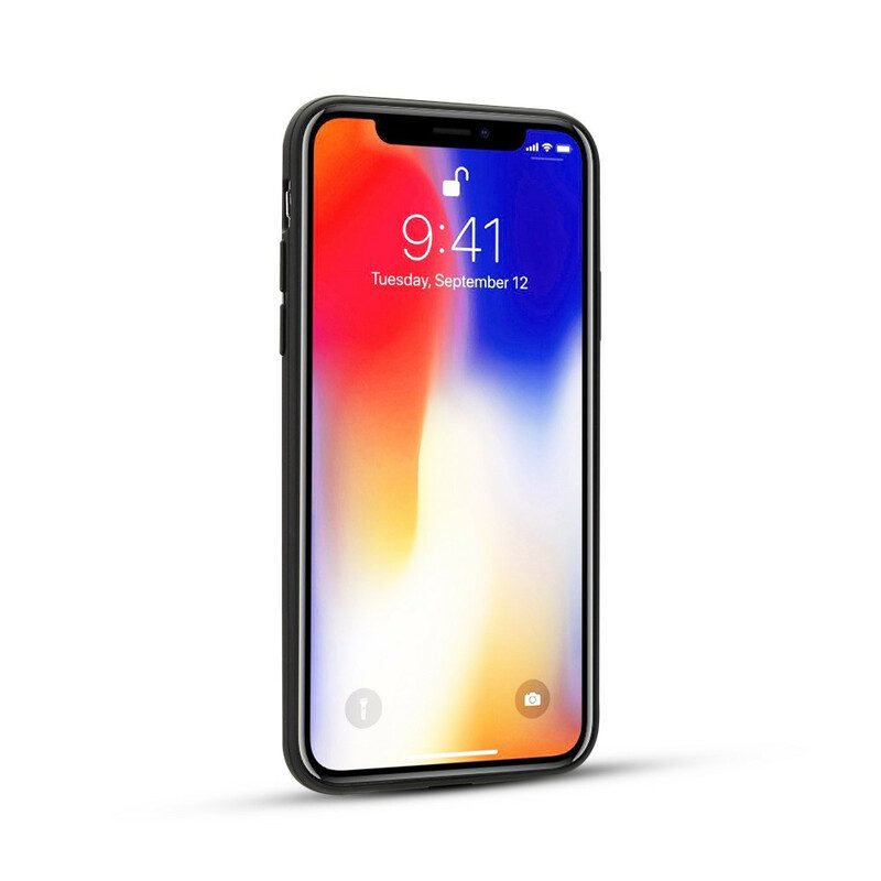 Mobilskal För iPhone X / XS Äkta Litchi Läder