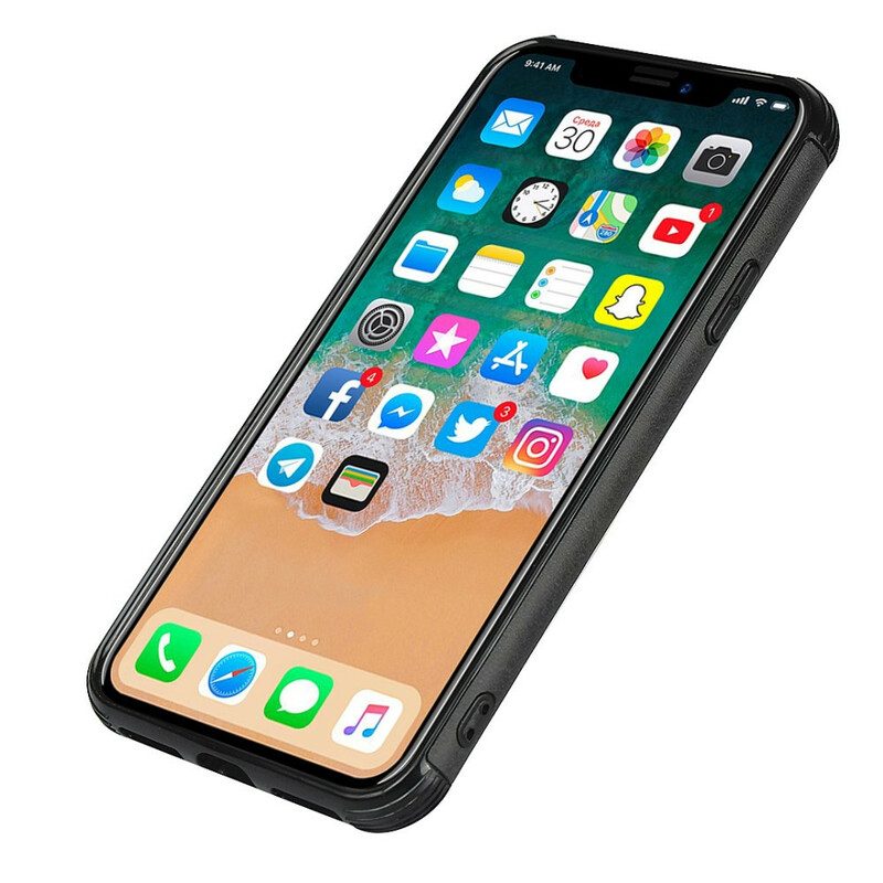 Mobilskal För iPhone X / XS Monokrom Dubbel Korthållare