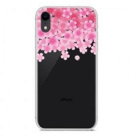 Mobilskal För iPhone XR Blommor Och Hjärtan