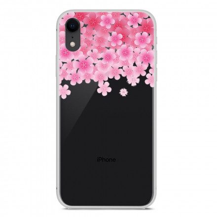 Mobilskal För iPhone XR Blommor Och Hjärtan
