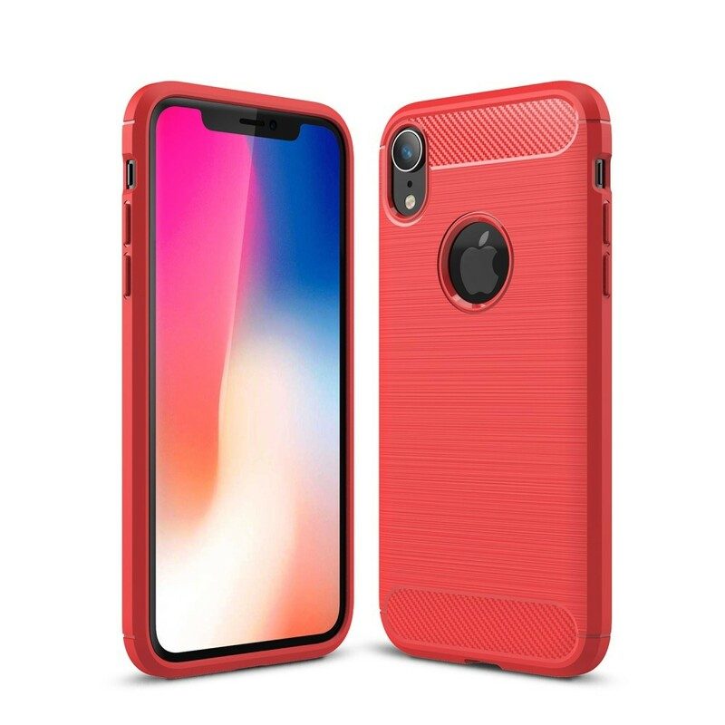 Mobilskal För iPhone XR Borstad Kolfiber