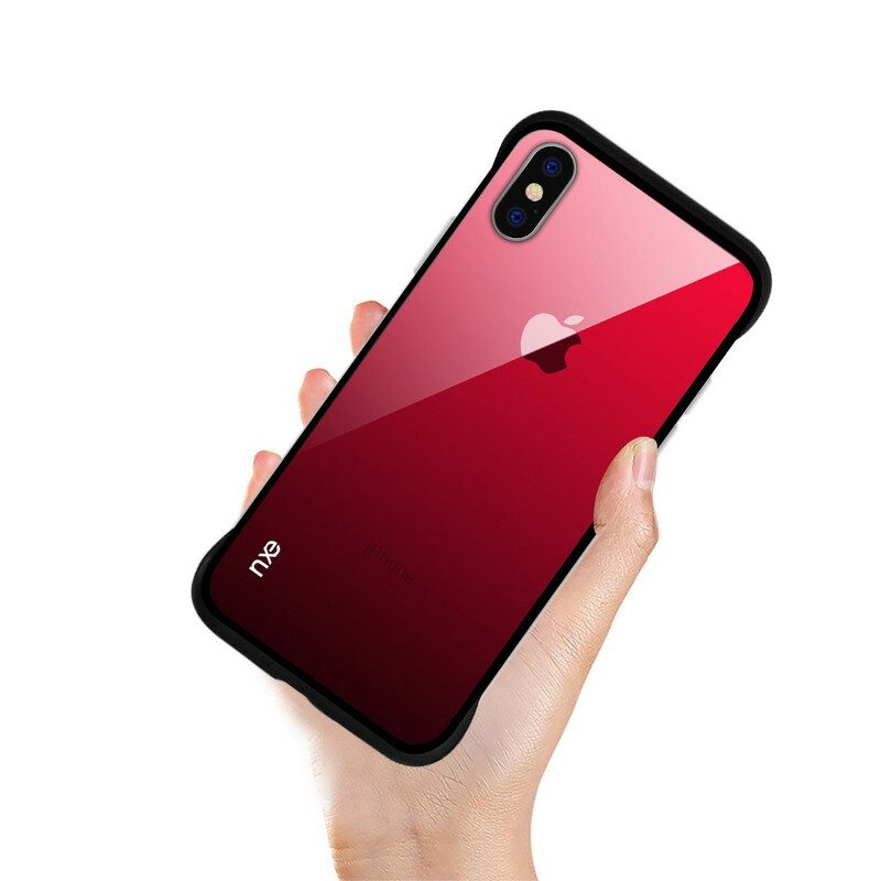 Mobilskal För iPhone XS Max Nxe Härdat Glasfärger