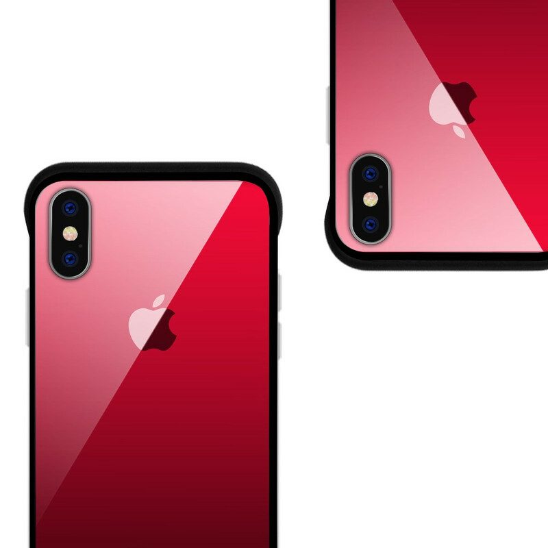 Mobilskal För iPhone XS Max Nxe Härdat Glasfärger