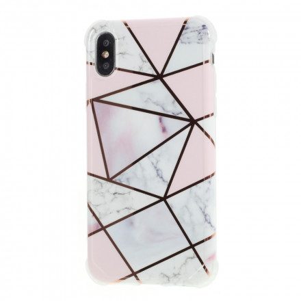 Mobilskal För iPhone XS Max Plinkande Geometrisk Marmor