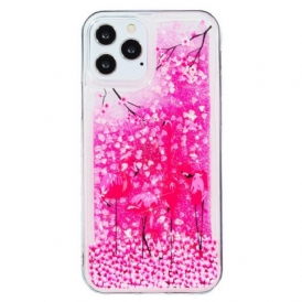 Mobilskal iPhone 15 Pro Flamingo Glitter