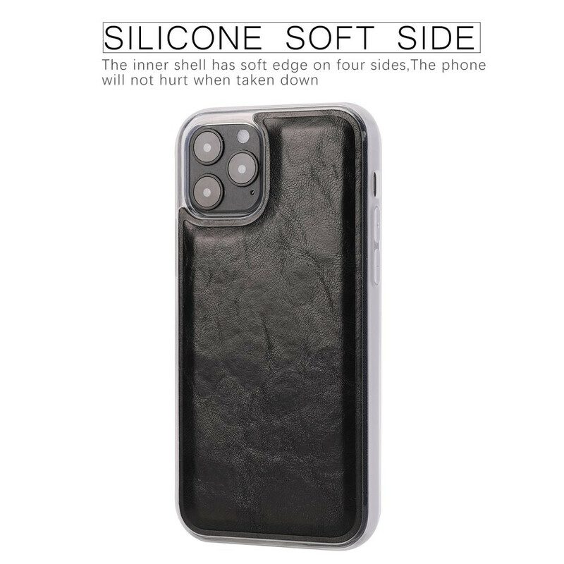 Skal Fodral För iPhone 12 / 12 Pro Lagtagbar Distressed Läderstil