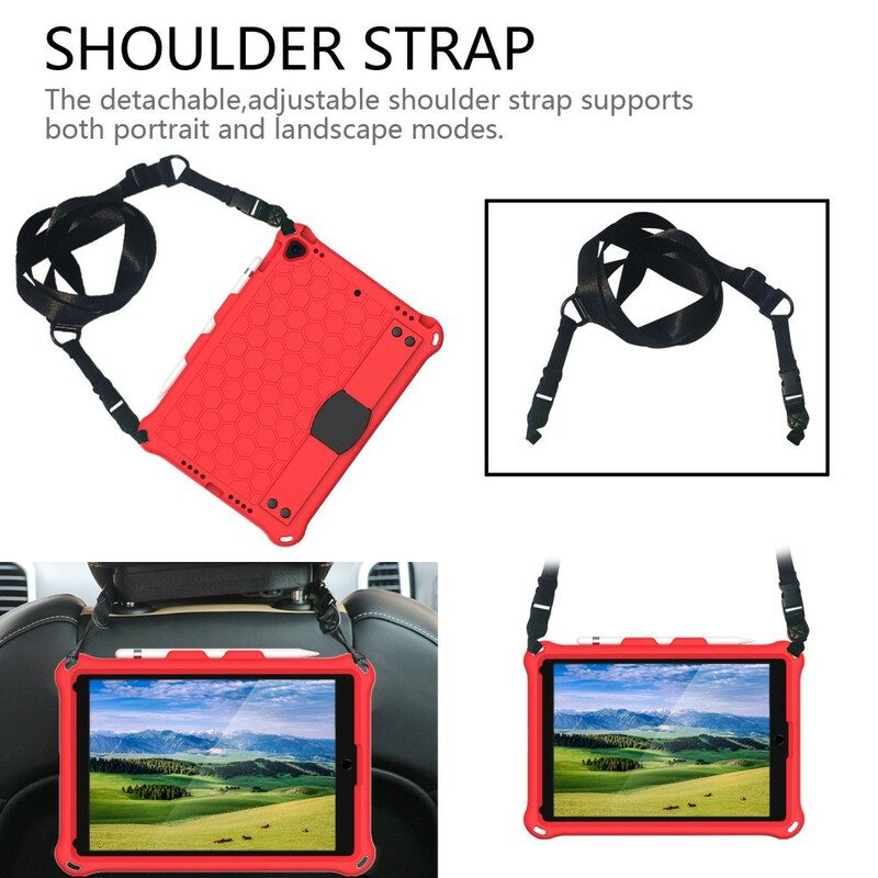 Skal För iPad 10.2" (2020) (2019) / Air 10.5" / Pro 10.5" Eva Strap-support