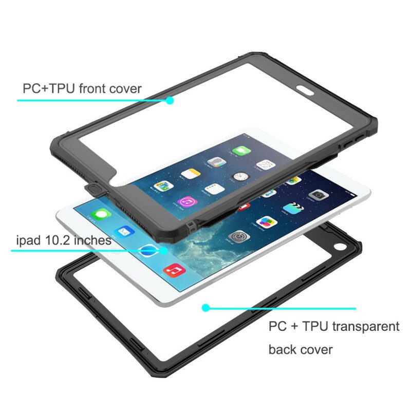 Skal För iPad 10.2" (2020) (2019) / Air 10.5" / Pro 10.5" Vattentät