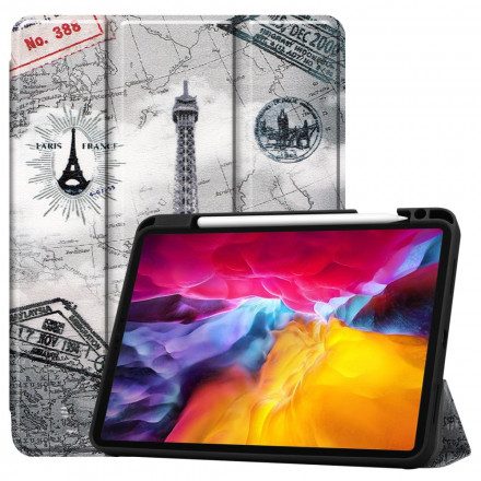 Skal För iPad Air (2022) (2020) / Pro 11" Stylushållare För Eiffeltornet