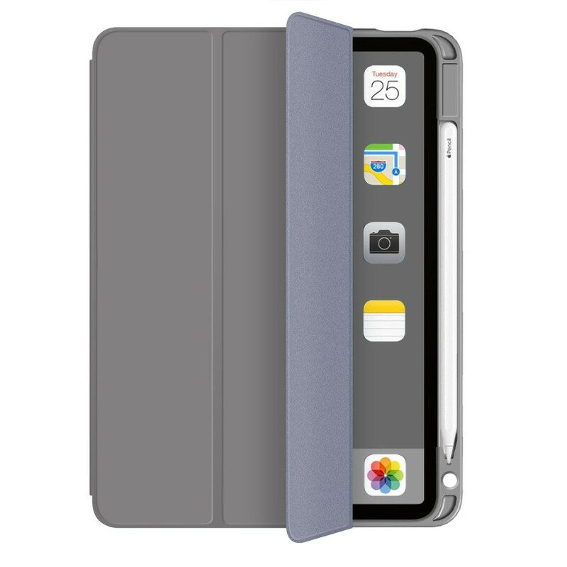 Skal För iPad Air (2022) Faux Leather Litchi Stylus Hållare