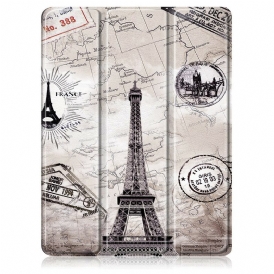 Skal För iPad Air (2022) Retro Eiffeltorn Med Pennhållare