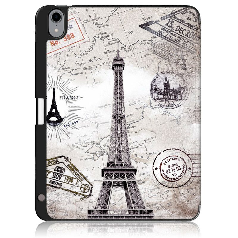 Skal För iPad Air (2022) Retro Eiffeltorn Med Pennhållare