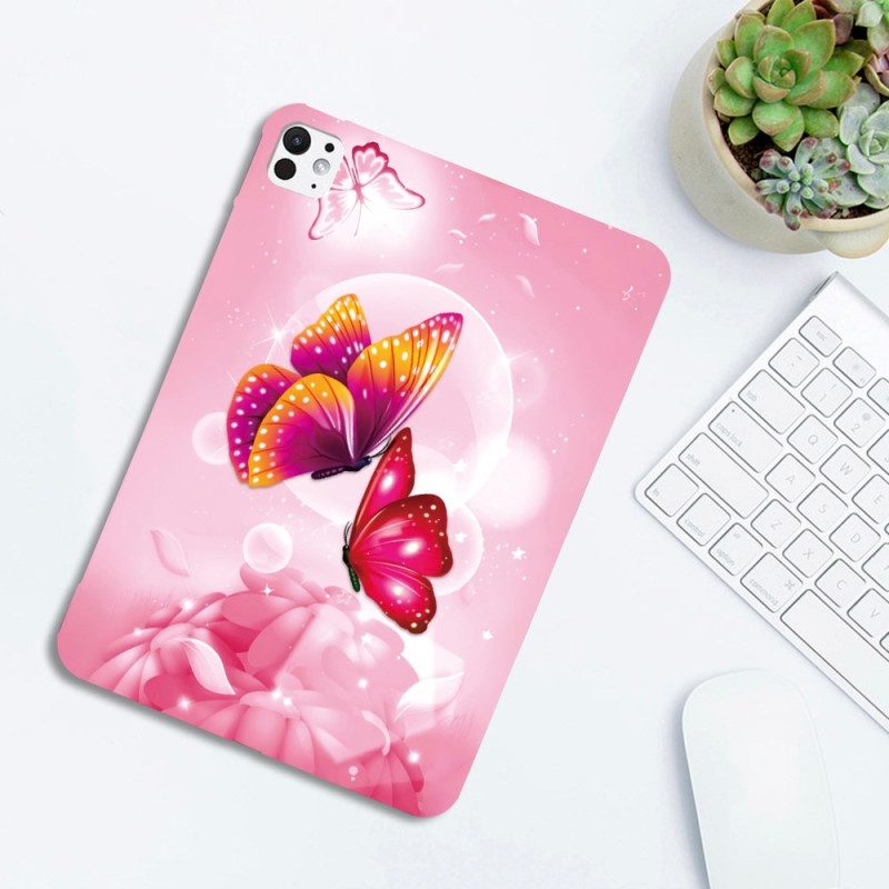 Skal För iPad Pro 13 (2025) Fjärilar Och Rosor