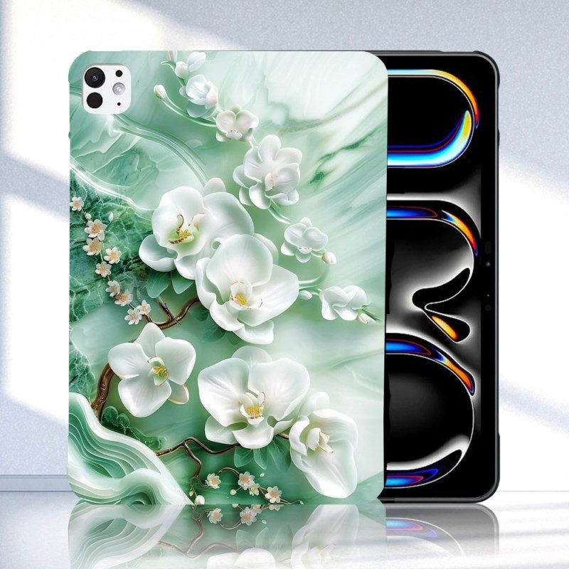 Skal För iPad Pro 13 (2025) Jadeblommor