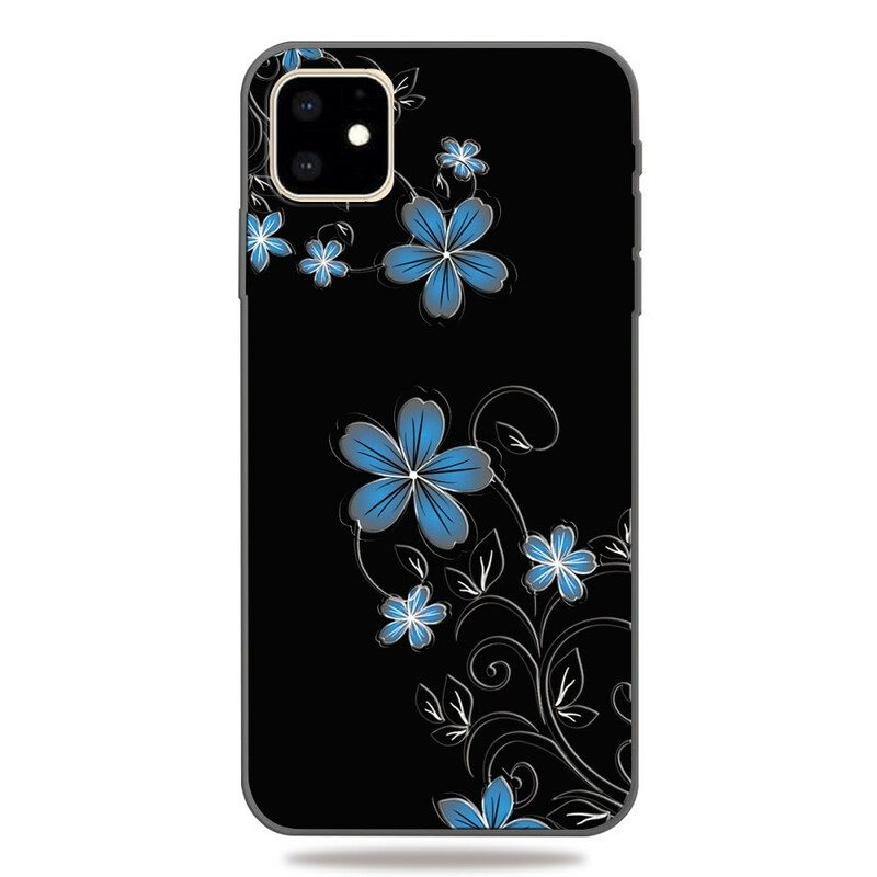 Skal För iPhone 11 Blå Blommor