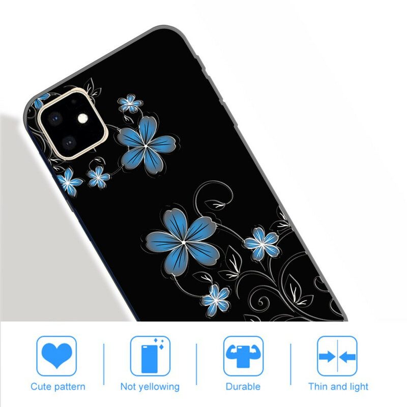Skal För iPhone 11 Blå Blommor