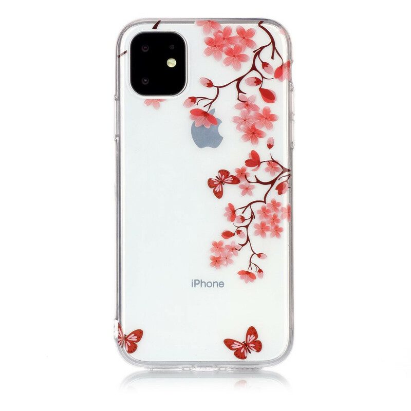 Skal För iPhone 11 Fjärilsgren Transparent