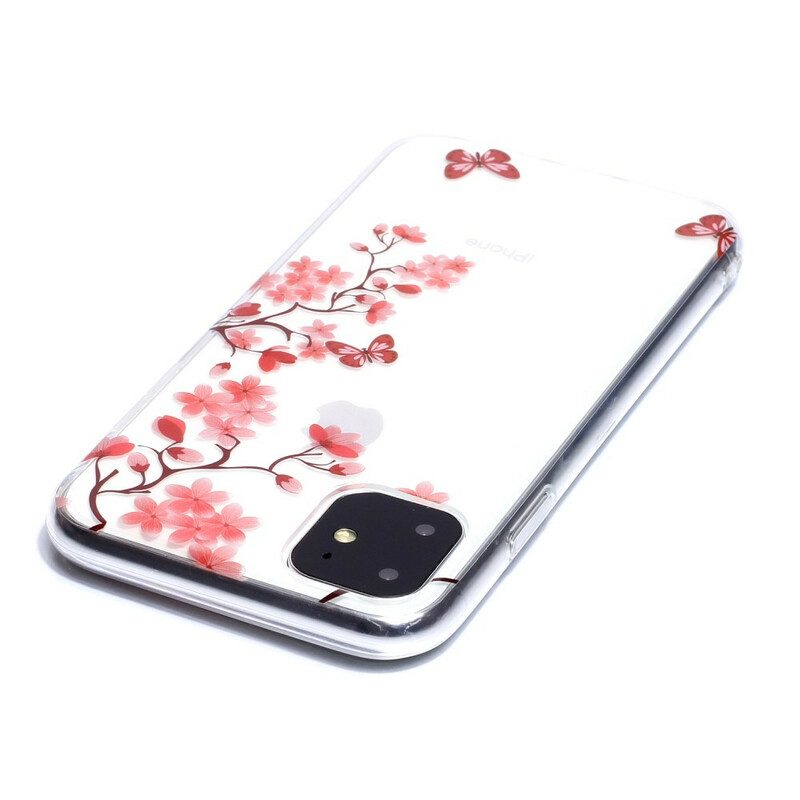 Skal För iPhone 11 Fjärilsgren Transparent