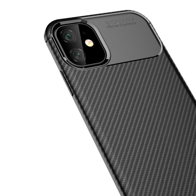 Skal För iPhone 11 Flexibel Kolfiberstruktur