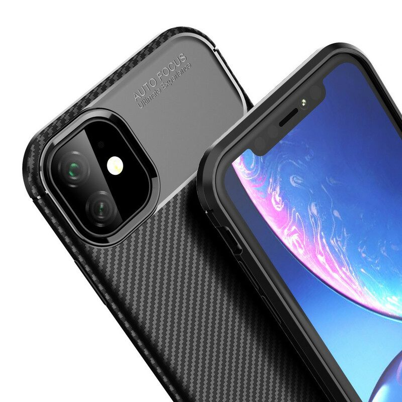 Skal För iPhone 11 Flexibel Kolfiberstruktur