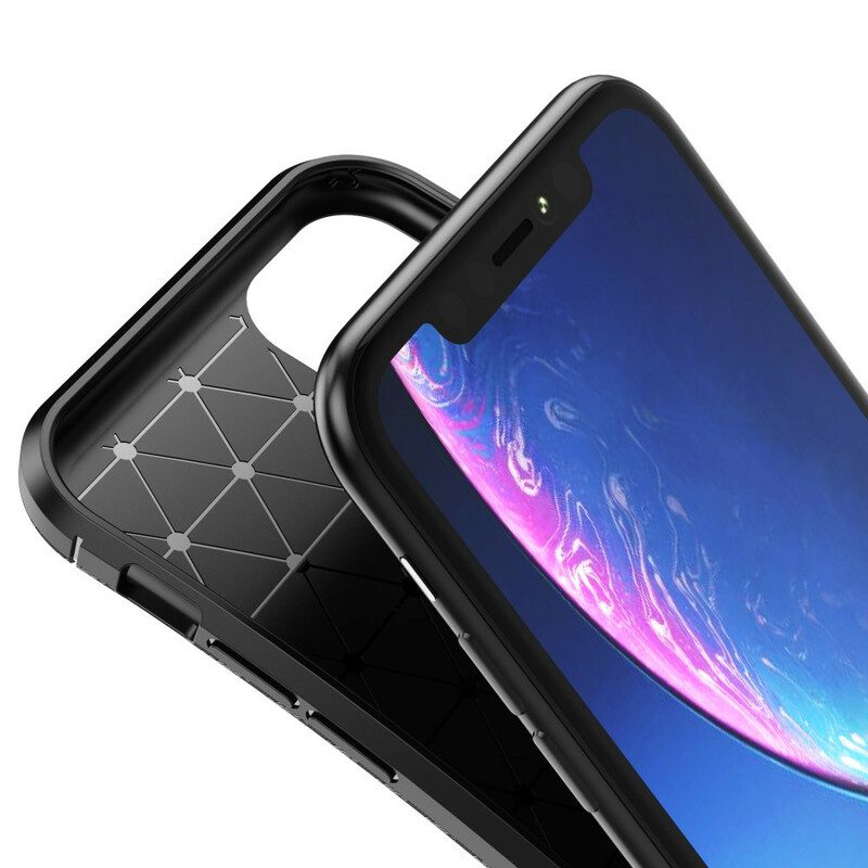 Skal För iPhone 11 Flexibel Kolfiberstruktur