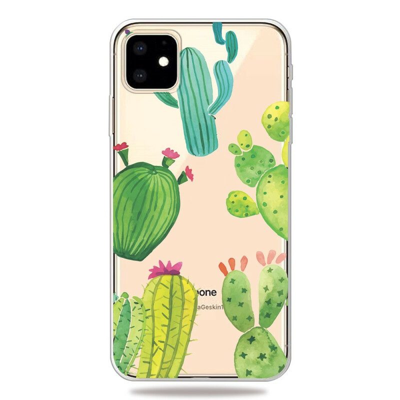 Skal För iPhone 11 Kaktus Akvarell