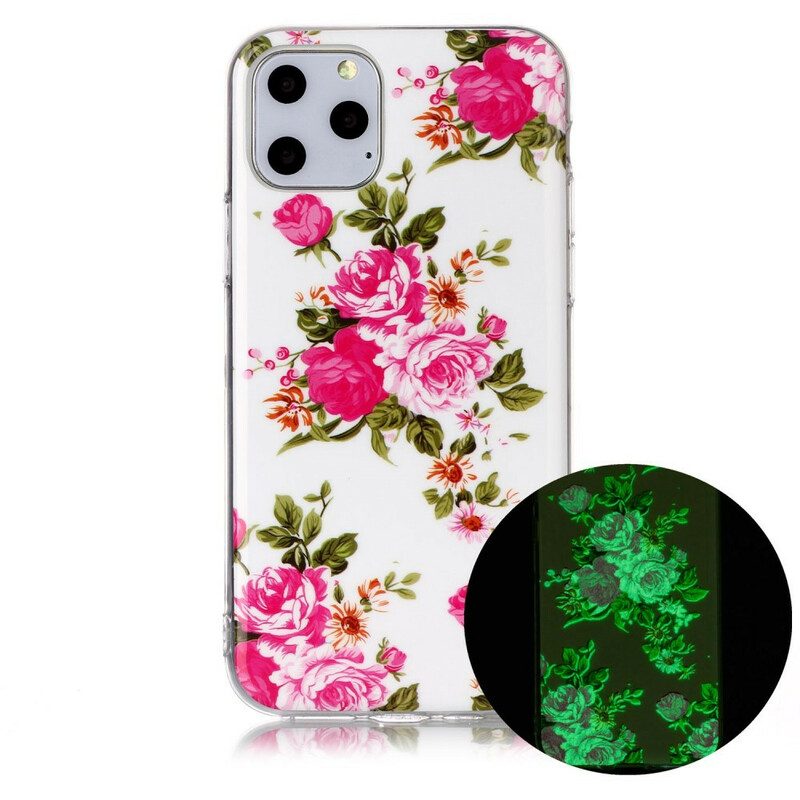 Skal För iPhone 11 Pro Fluorescerande Frihetsblommor