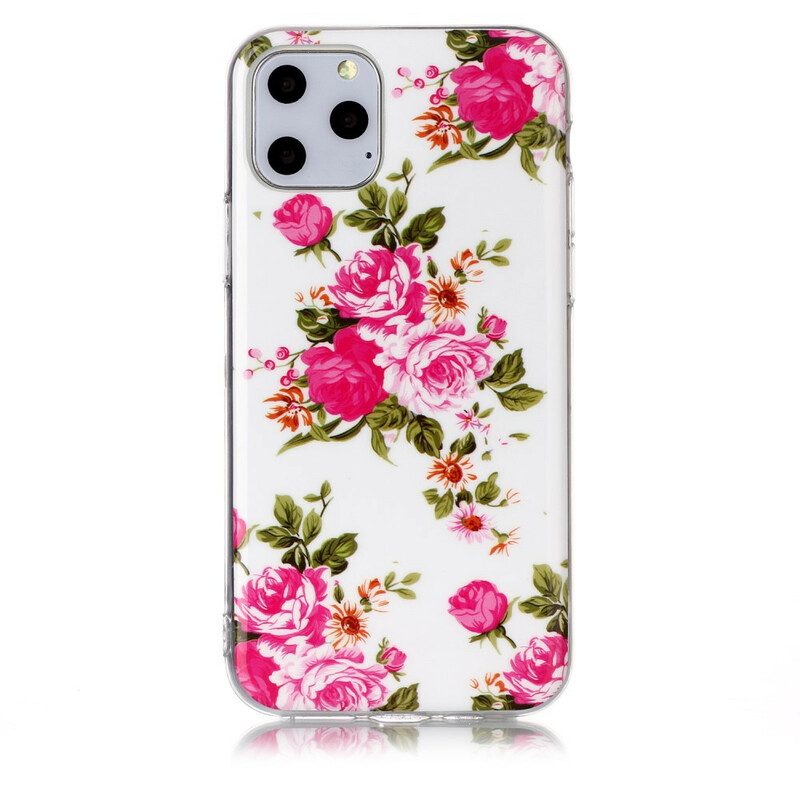 Skal För iPhone 11 Pro Fluorescerande Frihetsblommor