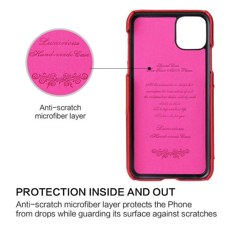 Skal För iPhone 11 Pro Max Fierre Shann Korthållare Och Ringhållare