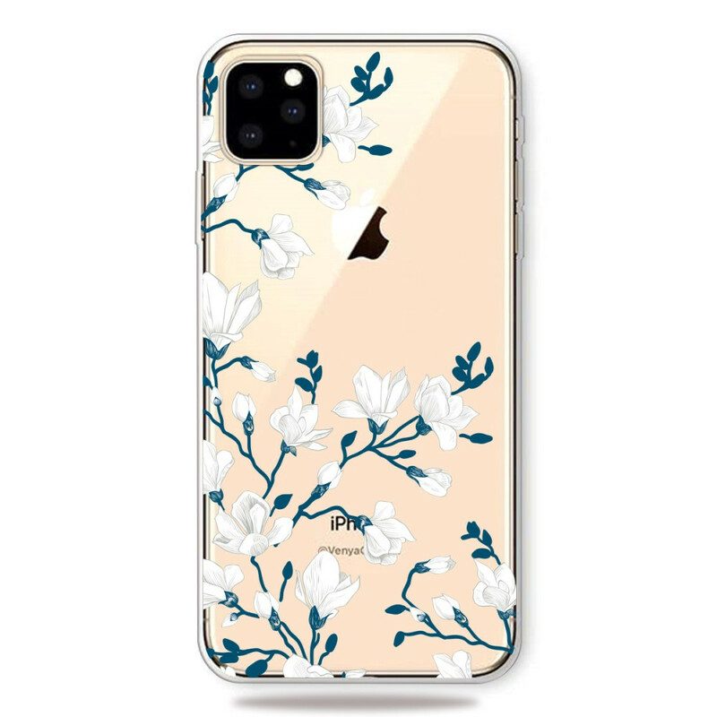 Skal För iPhone 11 Pro Max Vita Blommor