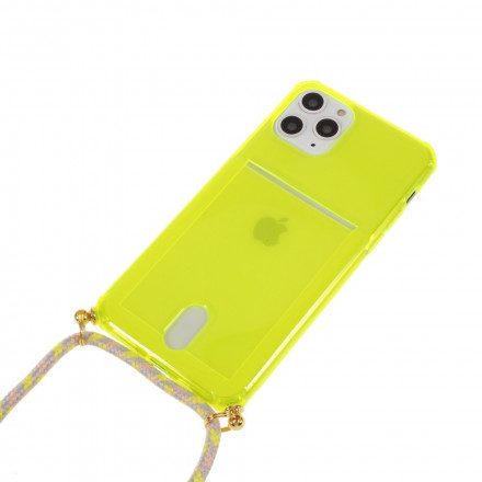 Skal För iPhone 11 Pro Med Snodd Med Dragsko Med Korthållare