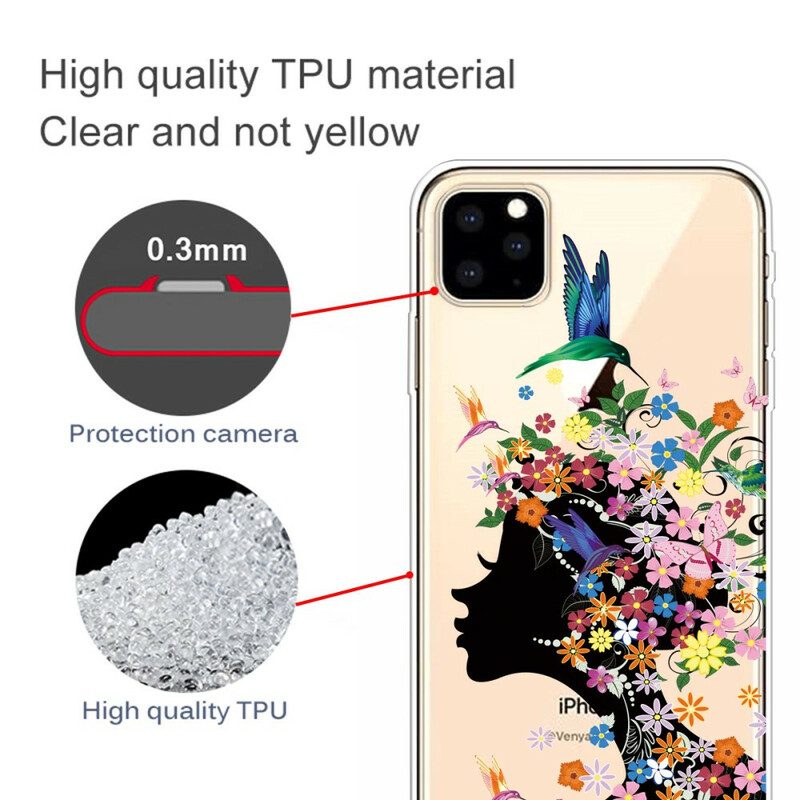 Skal För iPhone 11 Pro Snyggt Blomhuvud