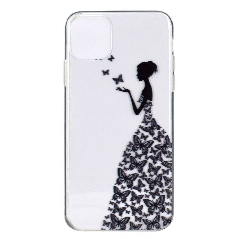 Skal För iPhone 11 Pro Transparent Butterflies Dress