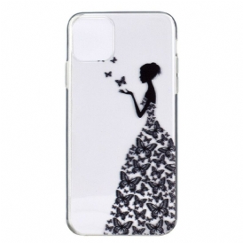 Skal För iPhone 11 Pro Transparent Butterflies Dress