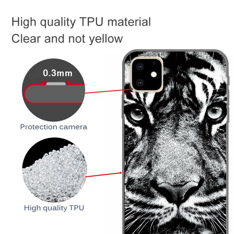 Skal För iPhone 11 Svartvit Tiger