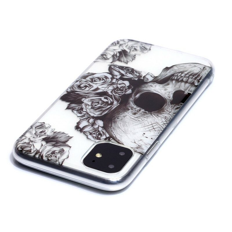 Skal För iPhone 11 Transparent Blomskalle